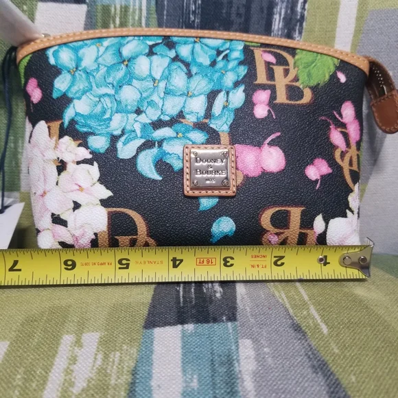 Dooney & Bourke Hydrangea Monogram Cosmetic Pouch Multipurpose Clutch LAST ONE